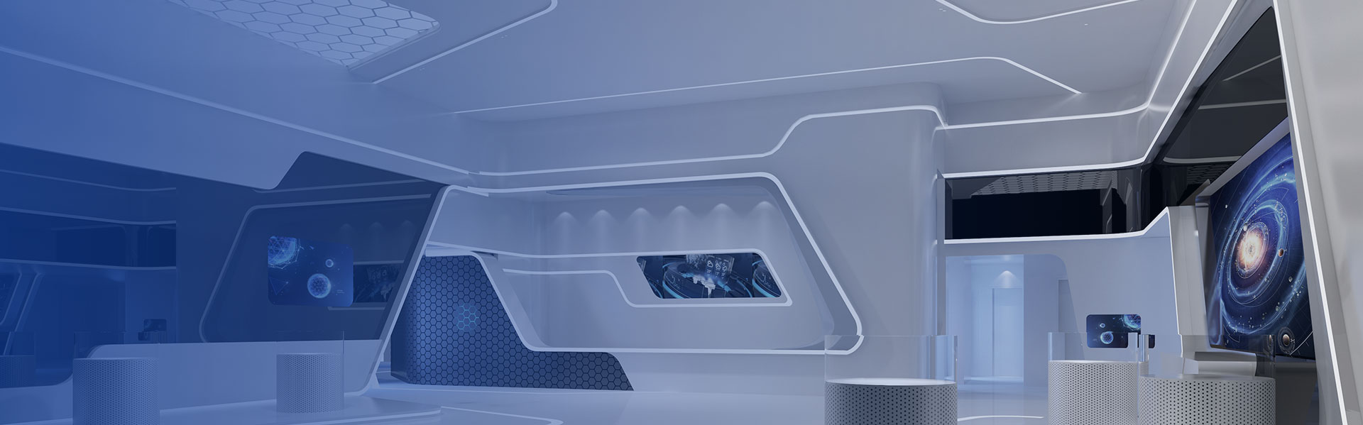 科技展館設計往往采用數(shù)字多媒體的手段來實現(xiàn)